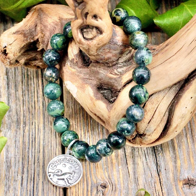 Kambaba Jasper Zodiac Bracelet - Capricorn