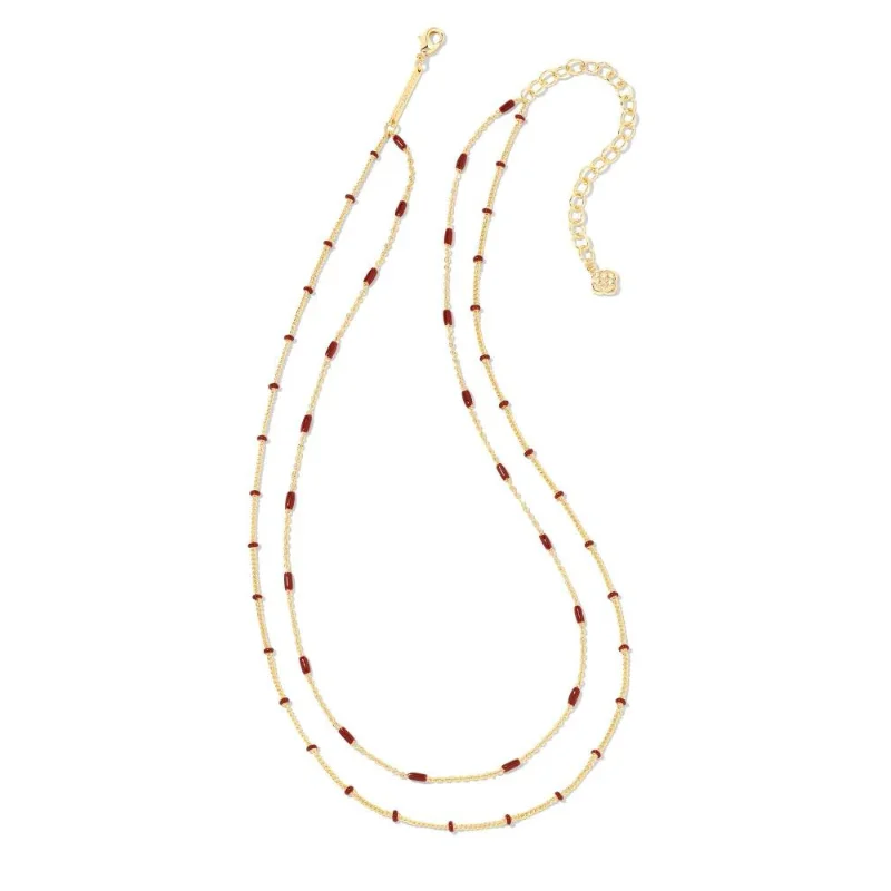 Kendra Scott | Dottie Multi Strand Necklace in Burgundy