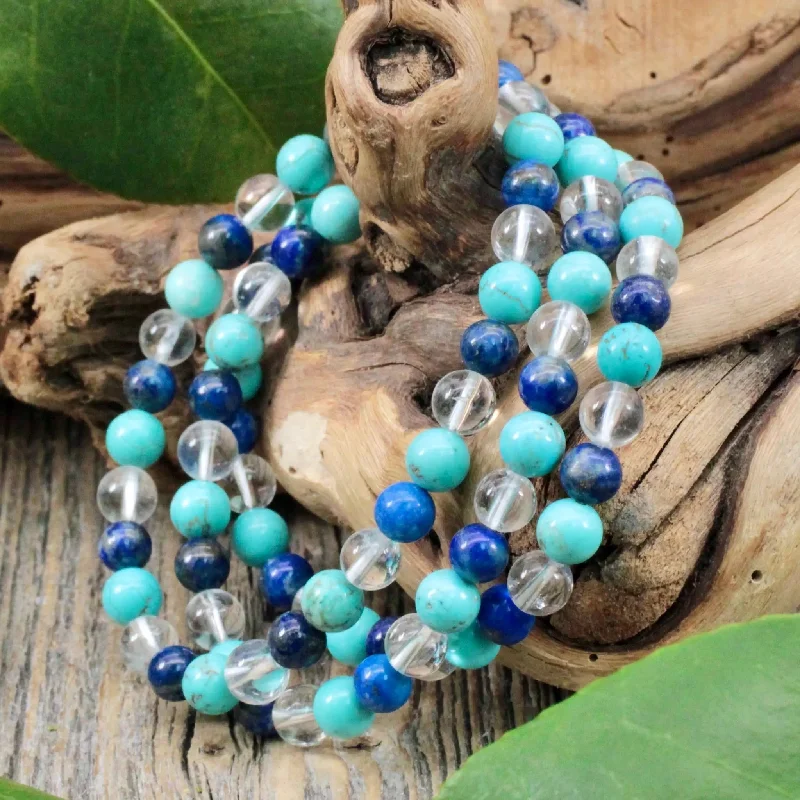 Turquoise, Lapis Lazuli and Quartz Bracelet