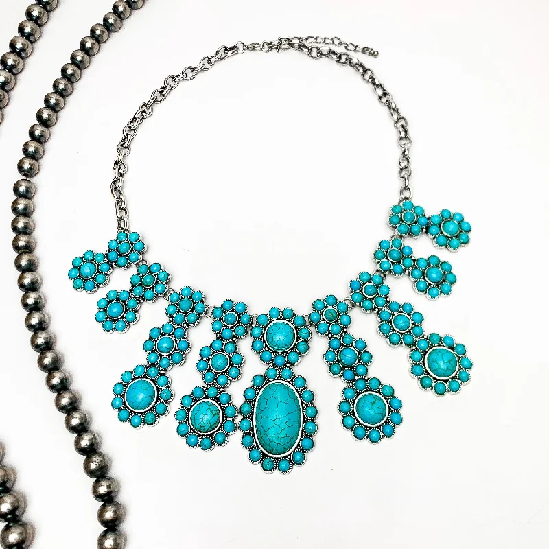 Loud and Proud Turquoise Stone Cluster Necklace