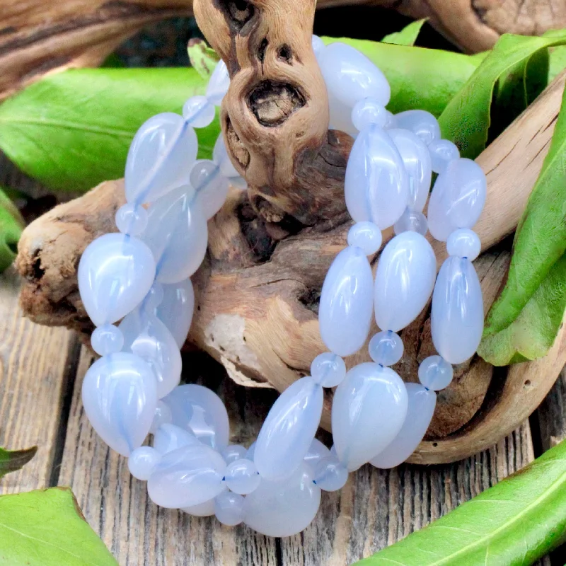 Blue Chalcedony Teardrop Bracelet