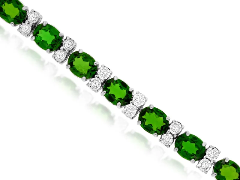 Russelite and Diamond Tennis Bracelet