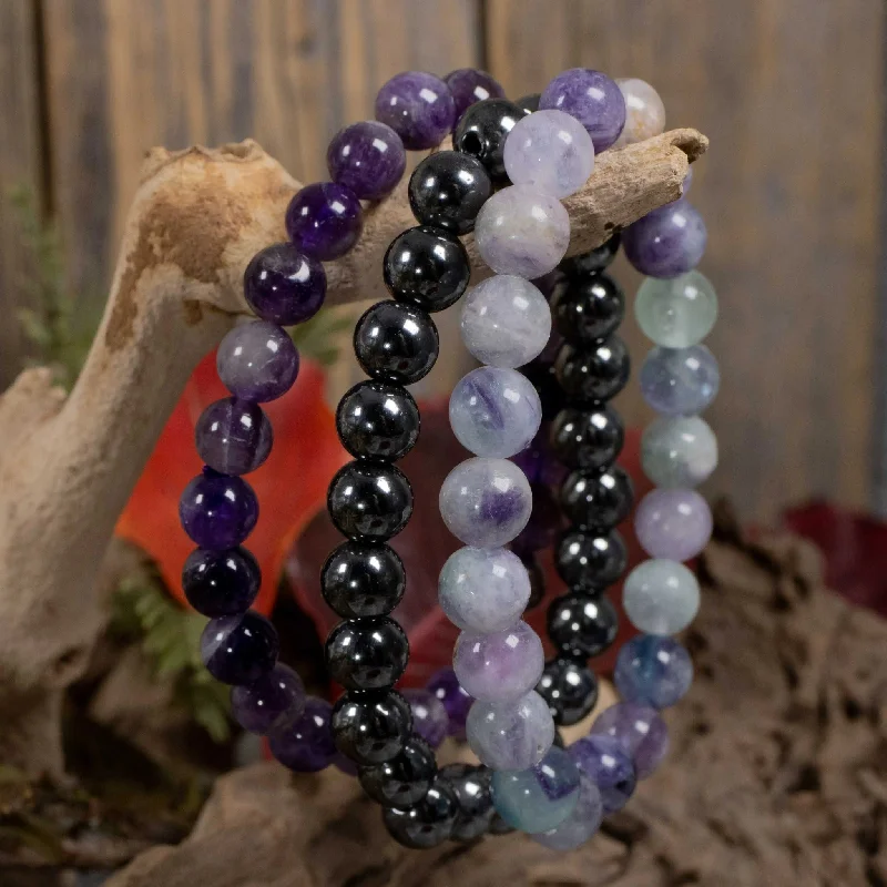 Addiction Support - Crystal Bracelet Intention Set