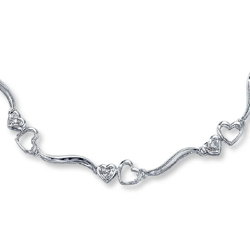 Pre-Owned Kay Diamond Accent Bracelet in 10K White Gold