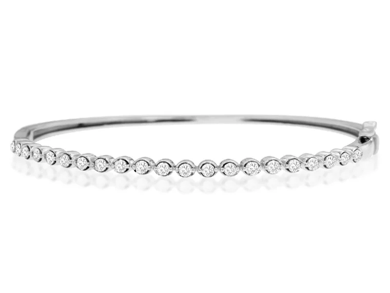 Round Diamond Bangle Bracelet