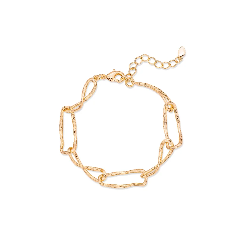 Aspen Abstract Linked Chain Bracelet in Gold