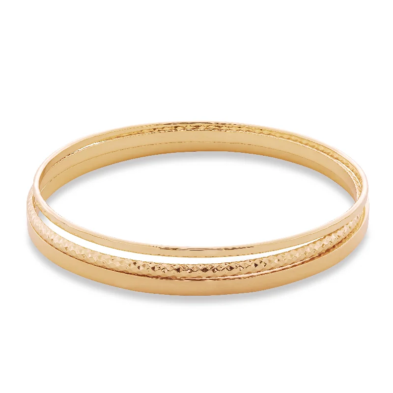 Ivy Gold Bangle Set in Gold