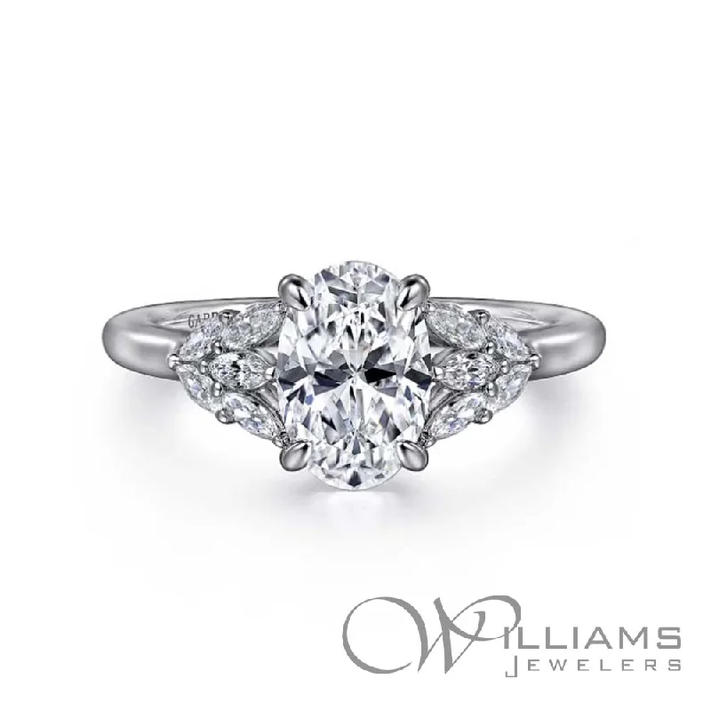 Gabriel & Co. Contemporary 14 Karat Diamond Engagement Ring