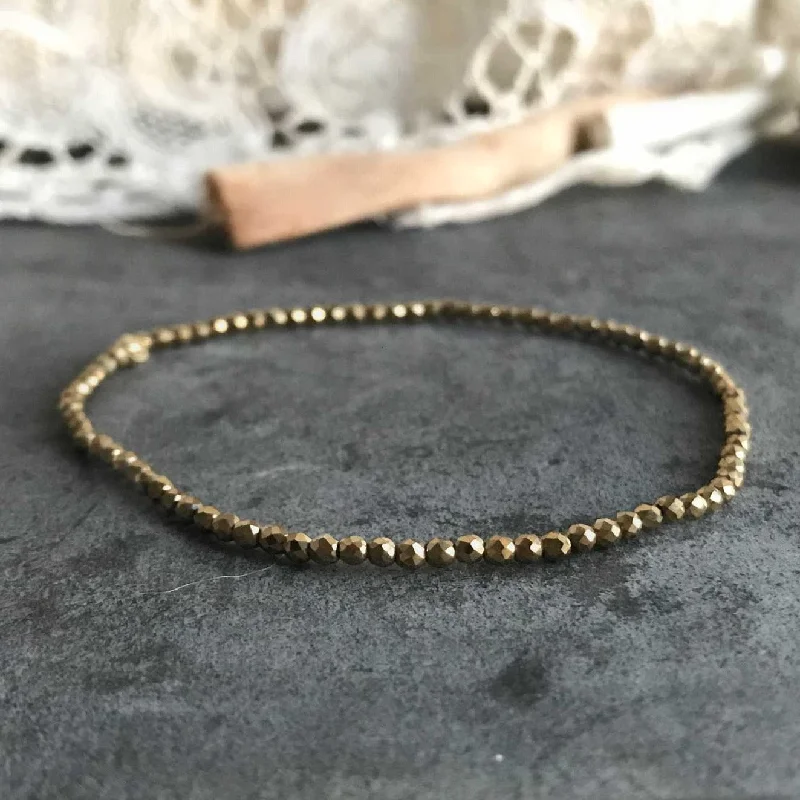 Pyrite Ella Gold  | Stone Bracelet