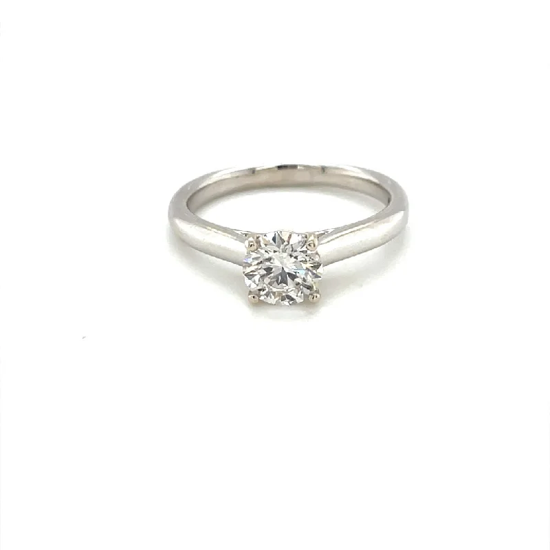 14 Karat Diamond Engagement Ring with Round Center