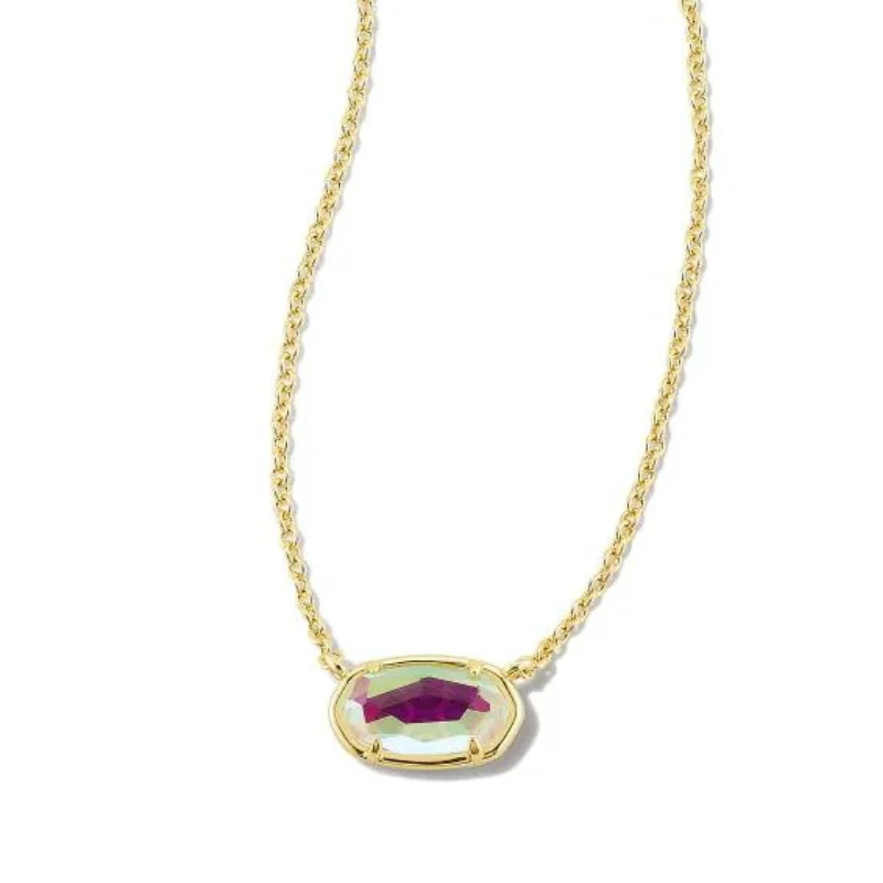 Kendra Scott | Grayson Gold Pendant Necklace in Dichroic Glass