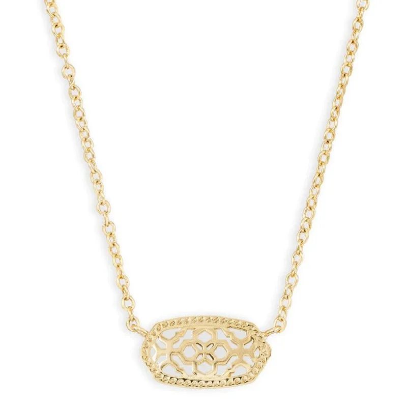 Kendra Scott | Elisa Gold Pendant Necklace in Gold Filigree