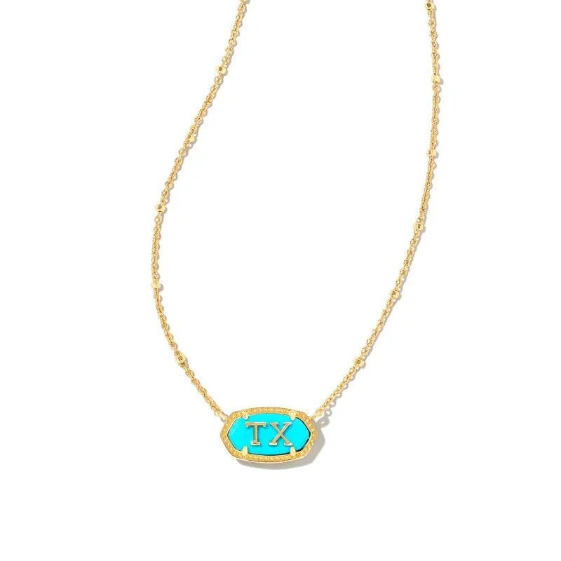 Kendra Scott | Elisa Gold Texas Necklace in Turquoise Magnesite