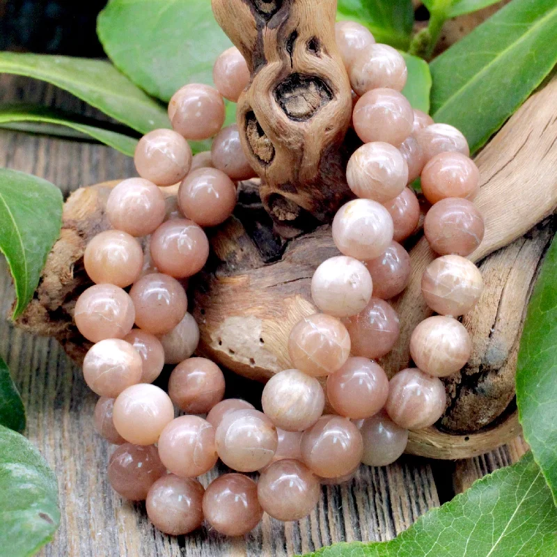 Peach Moonstone Bracelet - 10mm