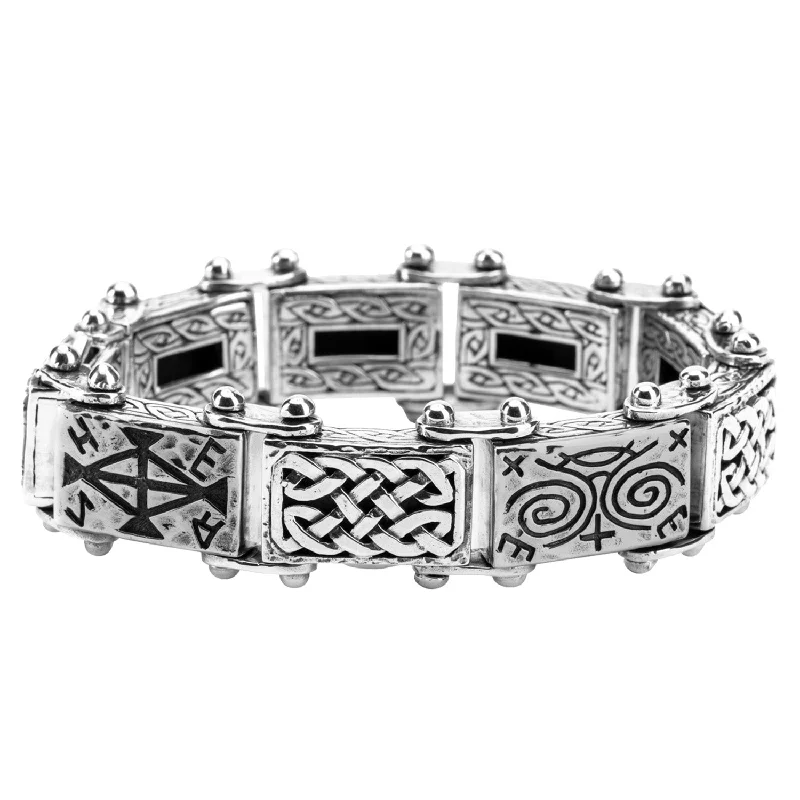 Silver Viking Runes Bracelet