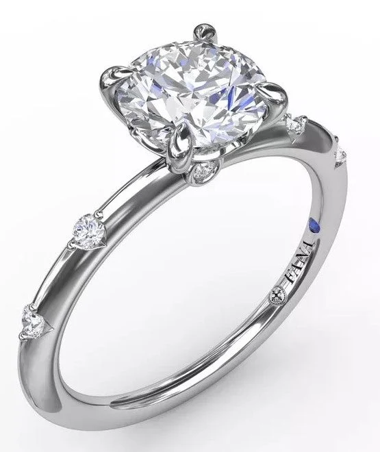 Raindrop Diamond Engagement Ring