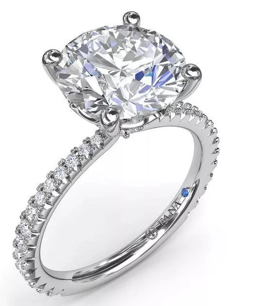 Hidden Halo Diamond Engagement Ring