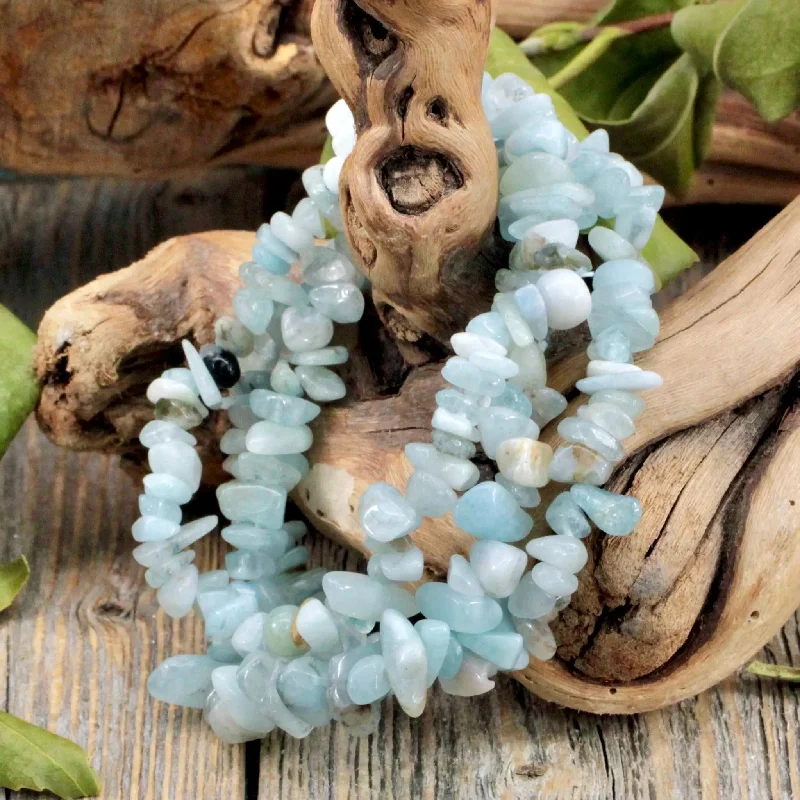 Aquamarine Chip Bracelet