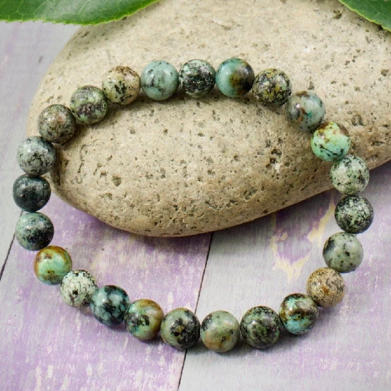 African Turquoise Jasper Bracelet - 8mm