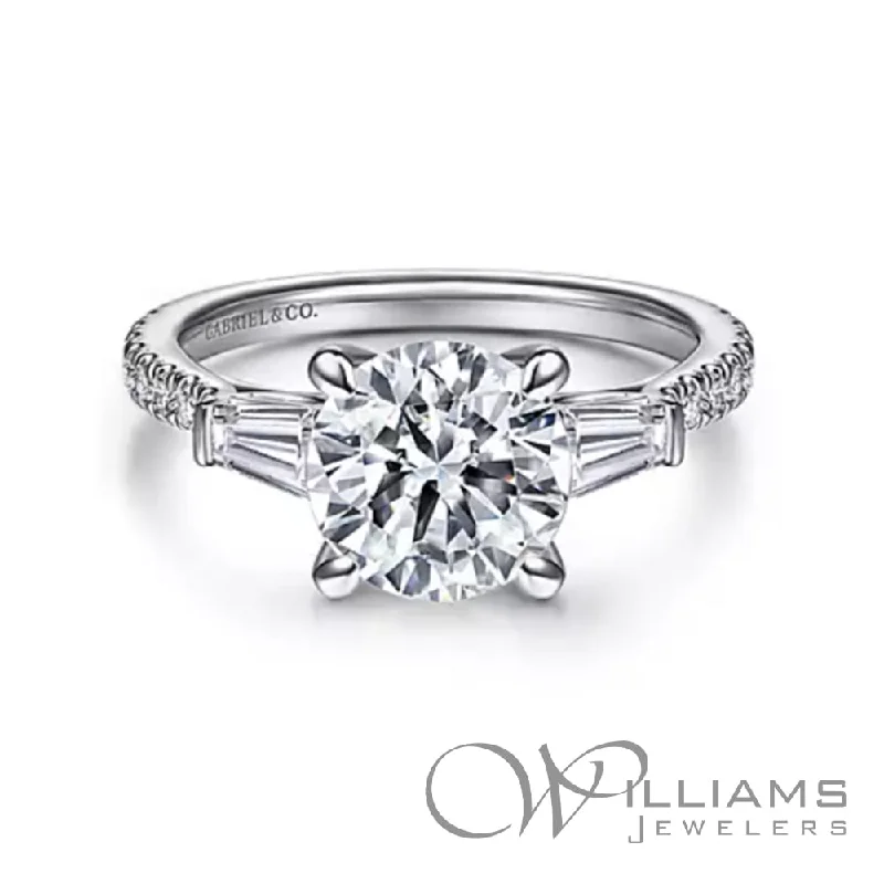 Gabriel & Co. Contemporary 14 Karat Diamond Engagement Ring