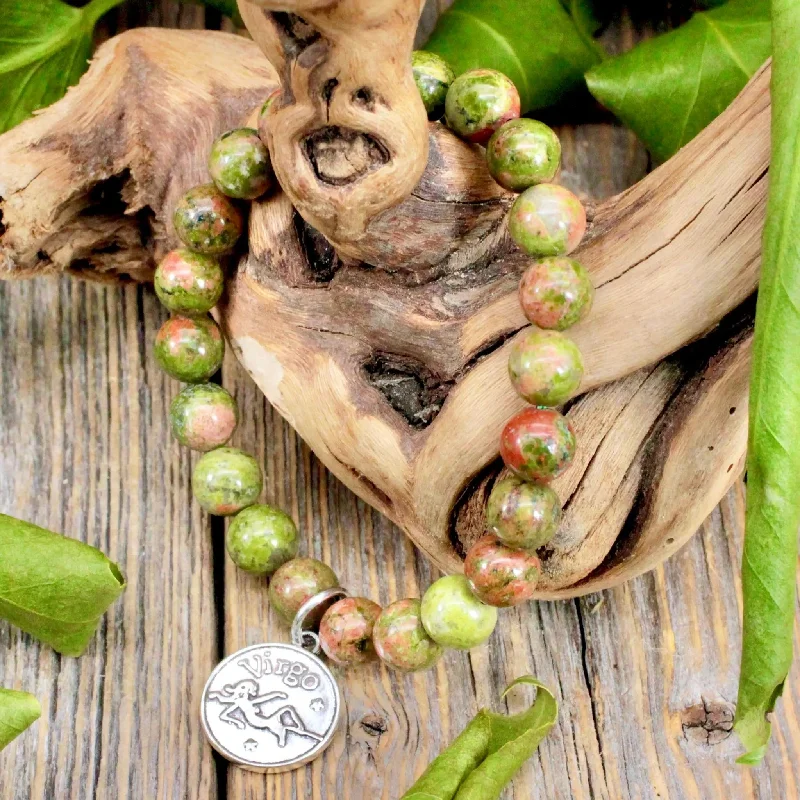 Unakite Zodiac Bracelet - Virgo