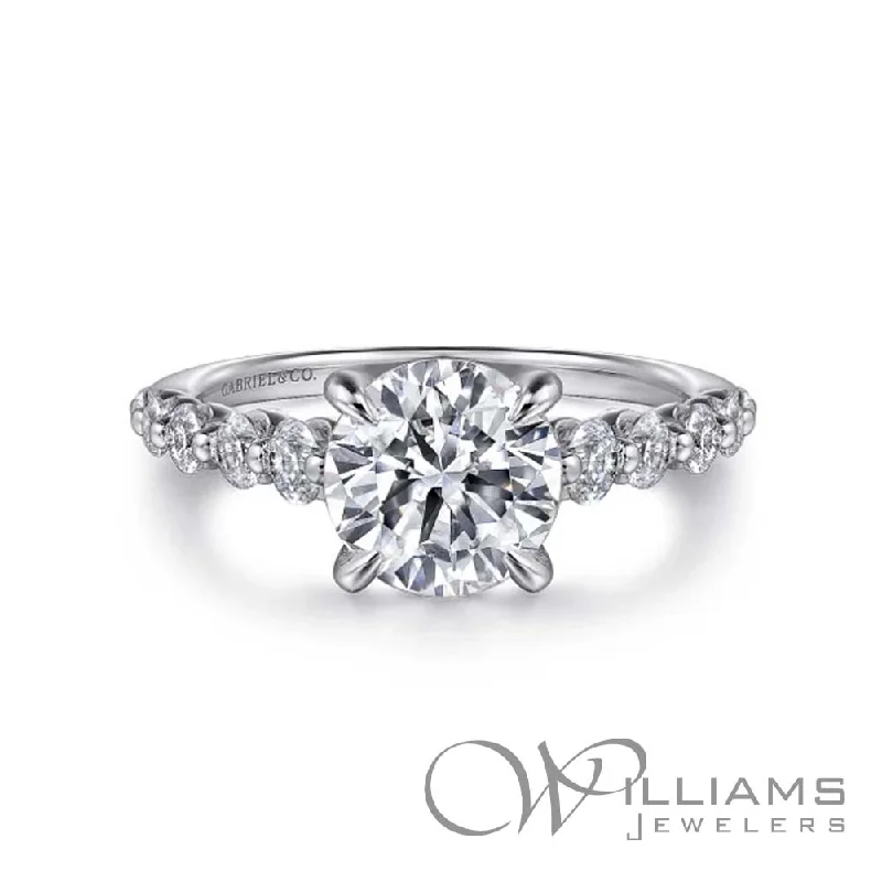 Gabriel & Co. Contemporary 14 Karat Diamond Engagement Ring