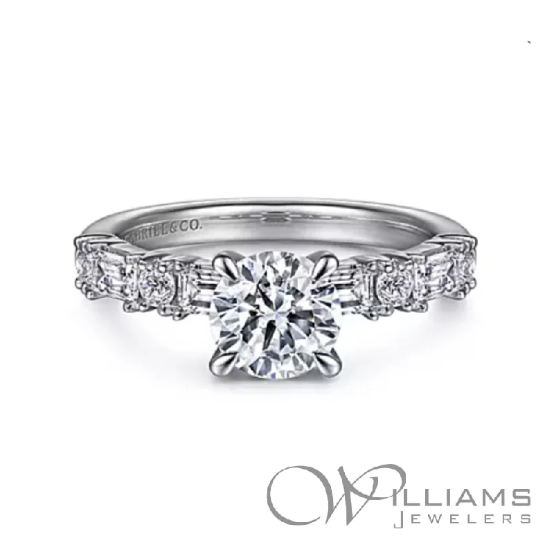 Gabriel & Co. Contemporary 14 Karat Diamond Engagement Ring