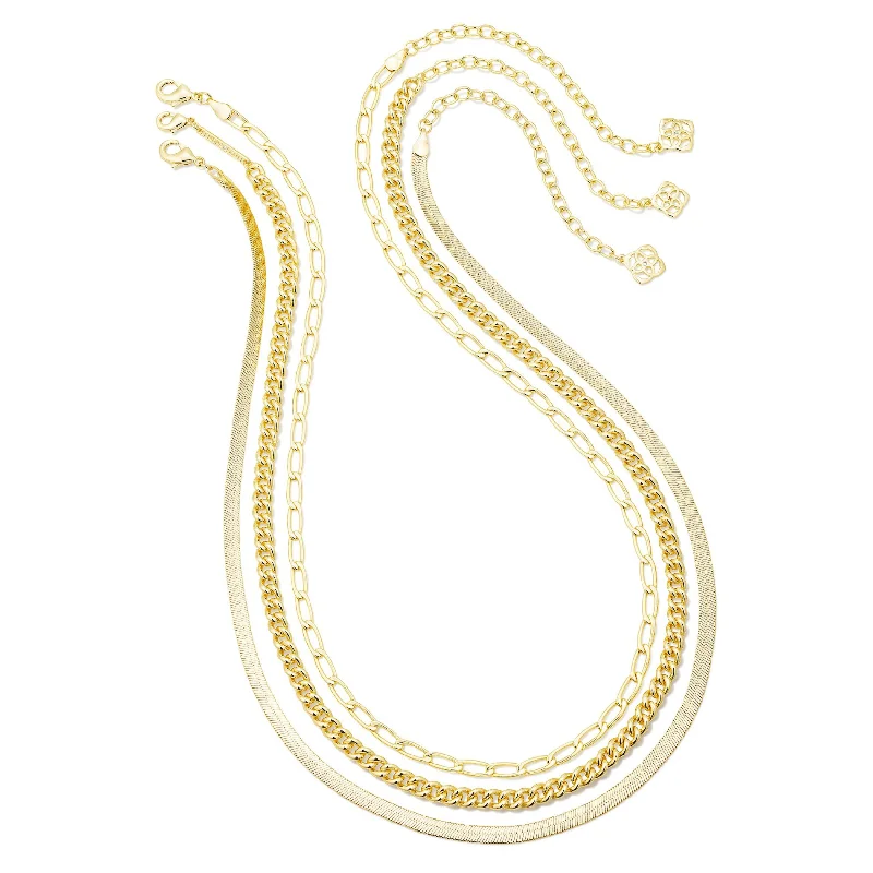 Kendra Scott | Set of 3 Chain Layering Necklaces in Gold