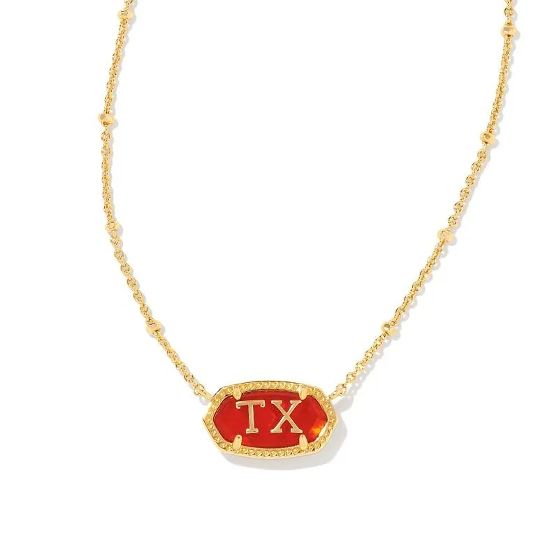 Kendra Scott | Elisa Gold Texas Necklace in Red Illusion