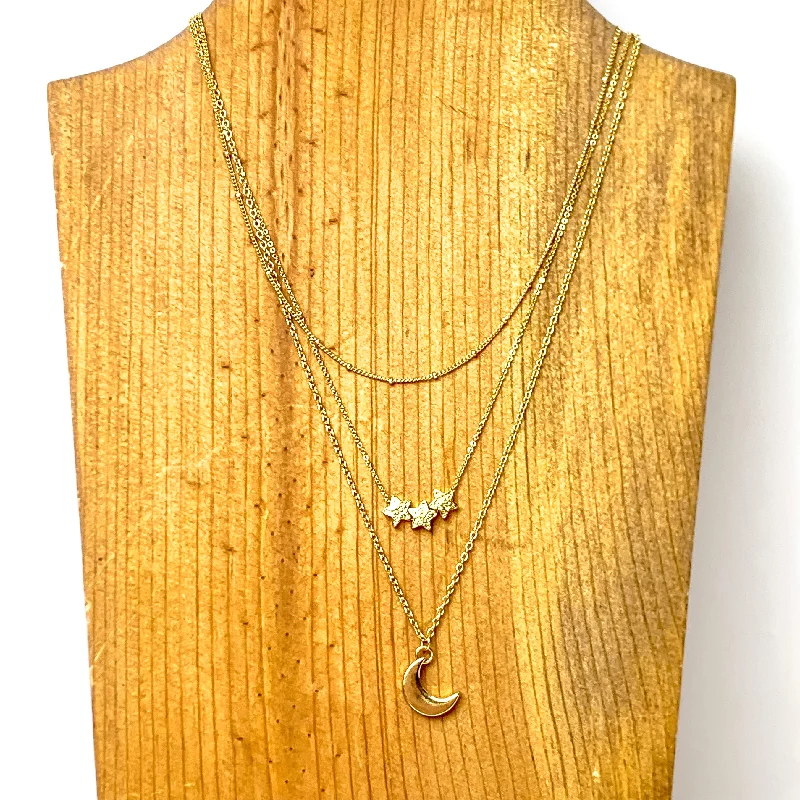 Gold Starry Night Necklace Trio