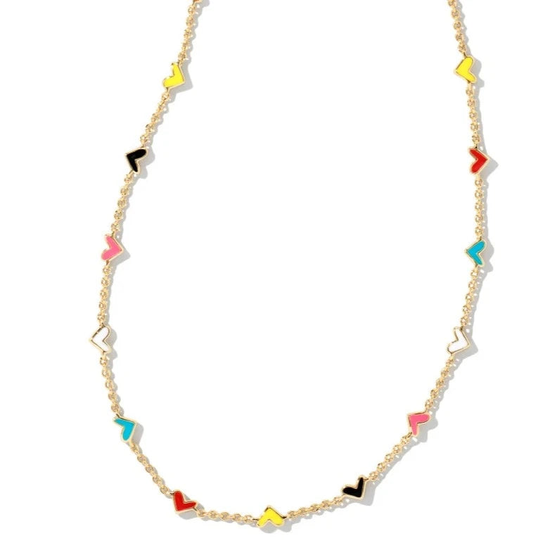 Kendra Scott | Haven Heart Gold Strand Necklace in Multi Mix