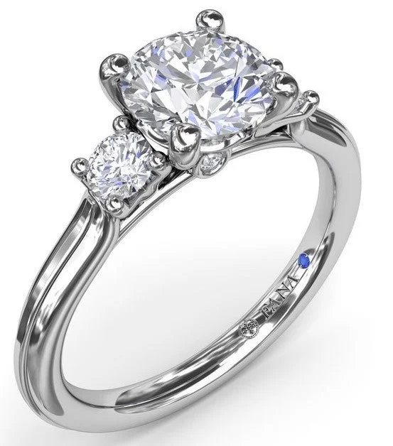 Two-Toned Round Diamond Engagement Ring