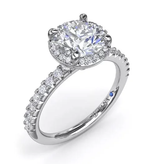 Simply Stunning Diamond Halo Engagement Ring