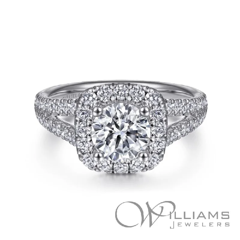 Gabriel & Co. Contemporary 14 Karat Diamond Engagement Ring