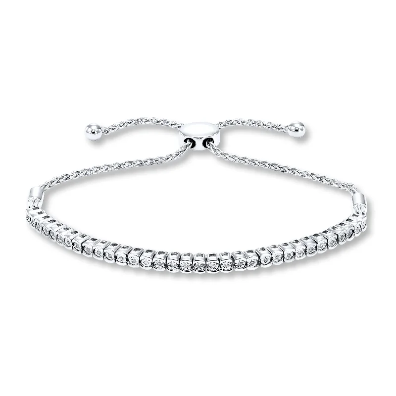 Pre-Owned Jared 1/15ct Round Diamond Tennis Bracelet in 14k White Gold