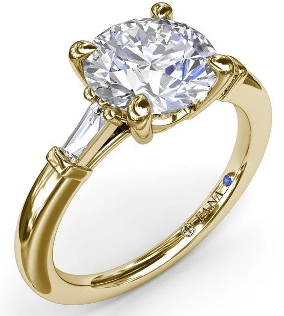 Tapered Baguette Diamond Engagement Ring