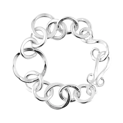 Coronation Large Silver Bracelet - 8 in.