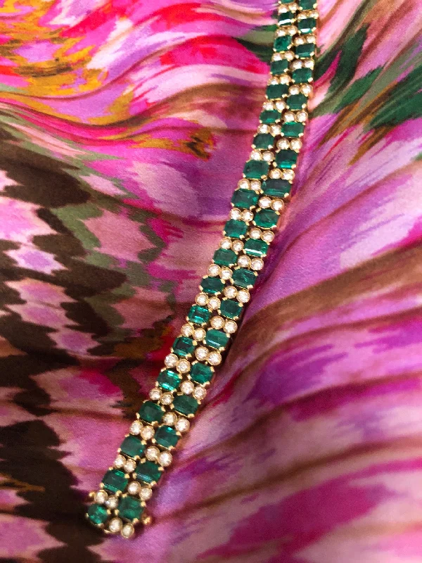 Como Emerald and Diamond Bracelet