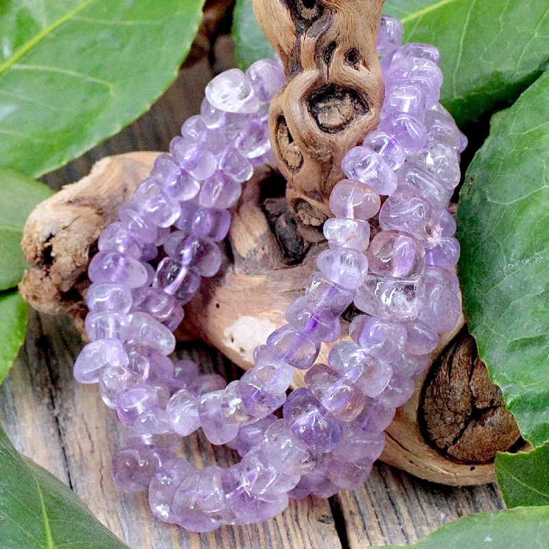 Lilac Amethyst Chunky Chip Bracelet