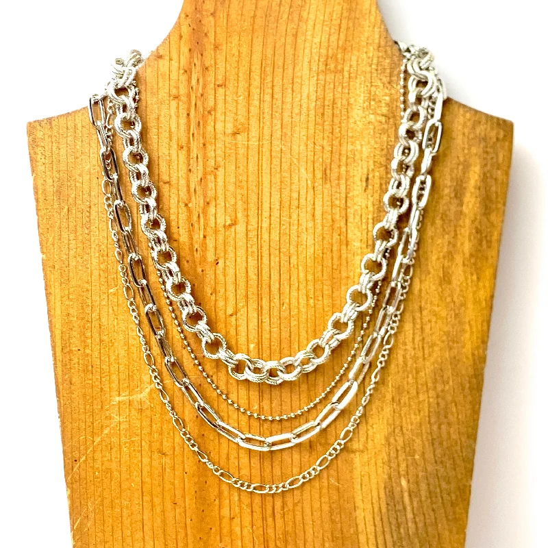 Power Trip Necklace Set in Silver