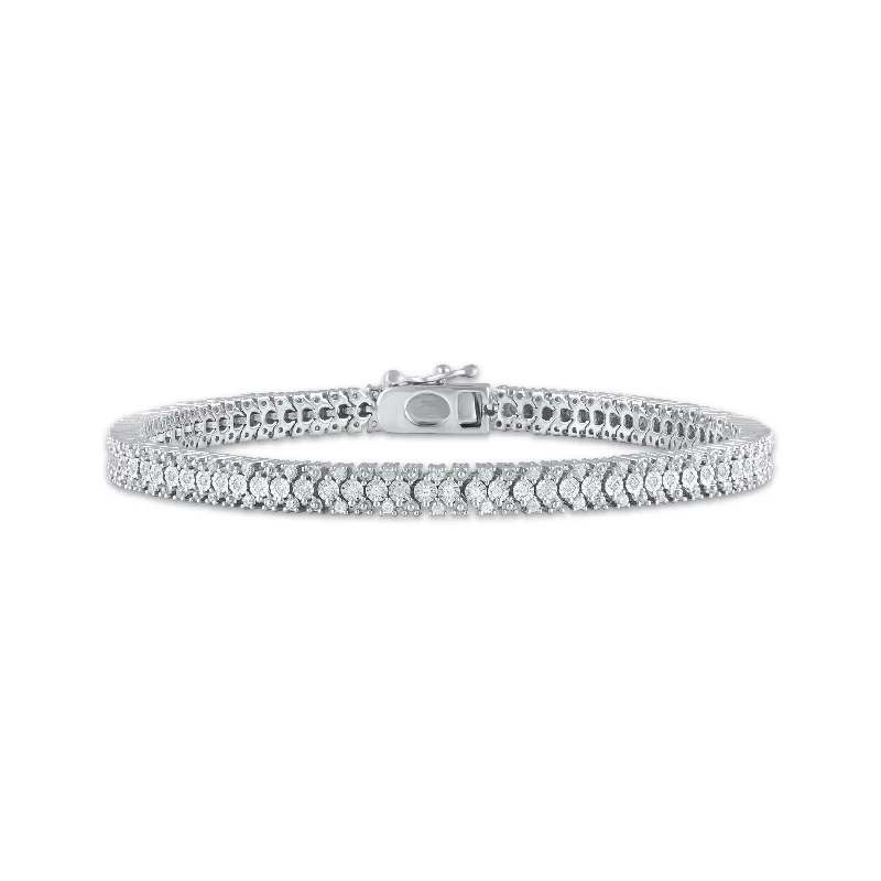 Pre-Owned Kay 1ct tw Diamond Tennis Bracelet in Sterling Silver