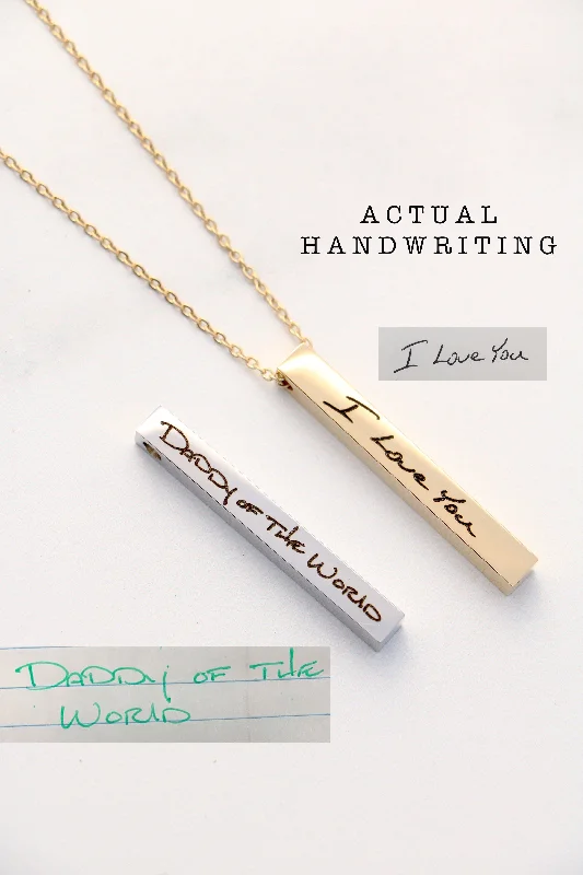 handwriting vertical bar { silver + gold }