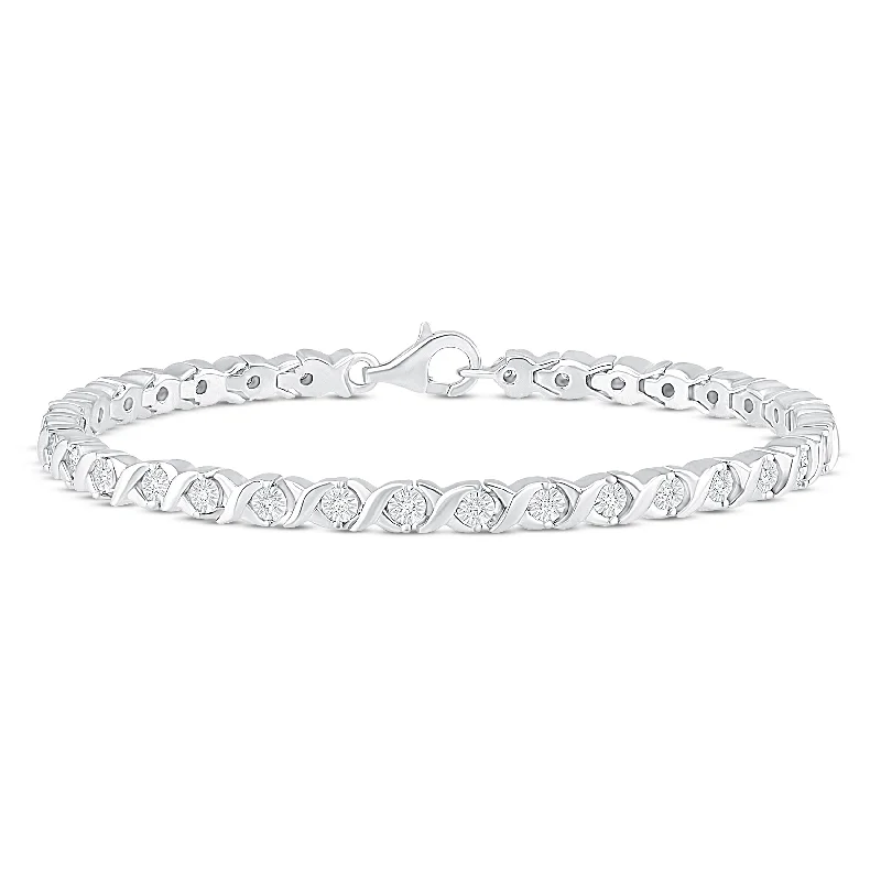 Pre-Owned Jared 1/3 ct Diamond Tennis Bracelet in Sterling Silver