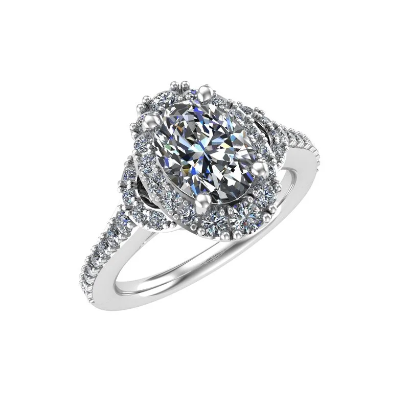 Oval Diamond Semi-Mount Engagement Ring