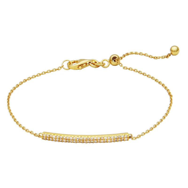 Grace 18k Gold Vermeil Lab-Created Diamond Pave Bar Bracelet