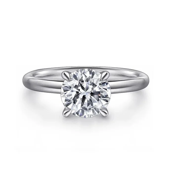 Lark - 14K White Gold Round Solitaire Engagement Ring