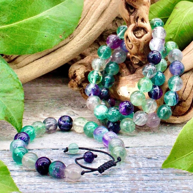 Rainbow Fluorite Adjustable Bracelet