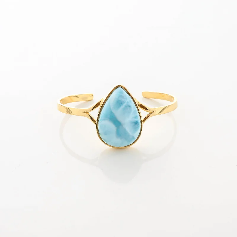 Larimar Gold Vermeil Cuff Liv