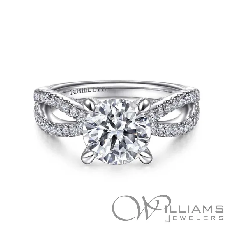 Gabriel & Co. Crown 18 Karat Diamond Engagement Ring